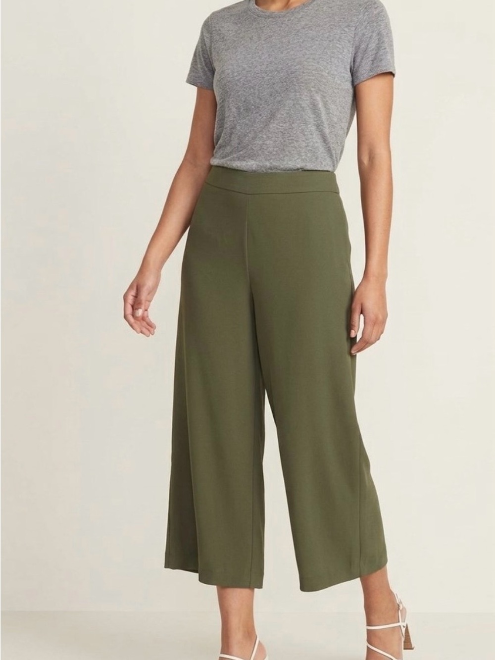 Madewell Drapey Huston Wide Leg Pants In Kale. Size medium